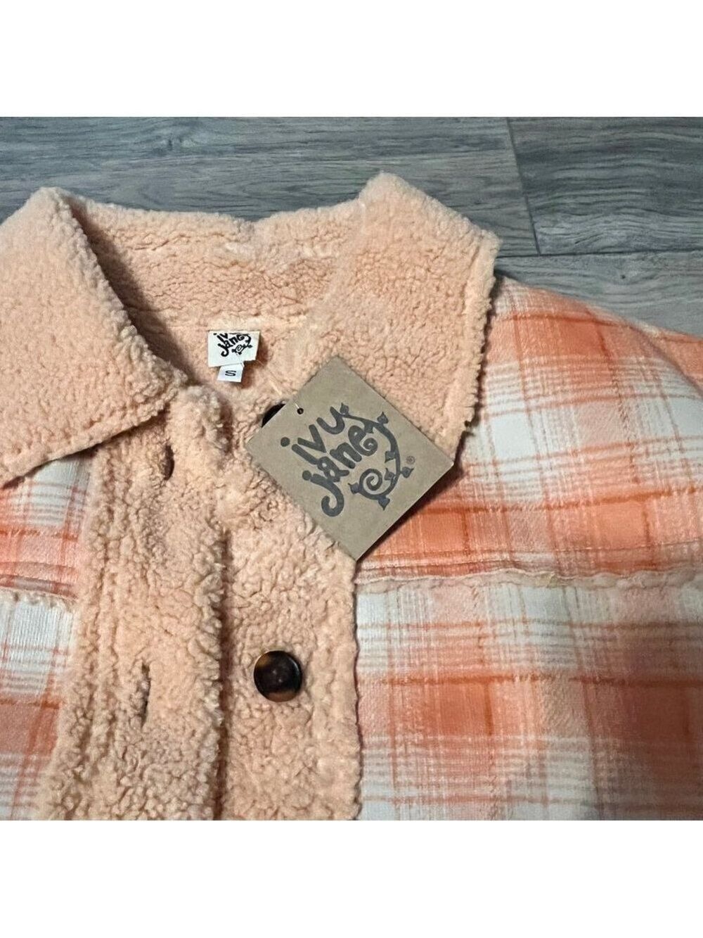 NWT Ivy Jane Fleece lined jacket with elbow patches. size Sm. - Picture 9 of 12